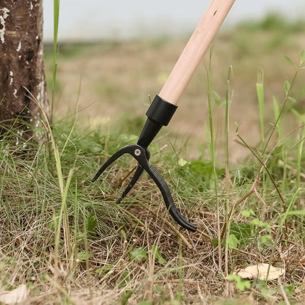 Four Claw Weed Puller with Detachable Head and Ergonomic Grip for Standing  Operation