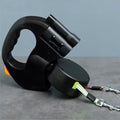 Dual Retractable Dog Leash with Integrated LED and 360 Degree Anti-Tangle Swivel, Comfort Grip