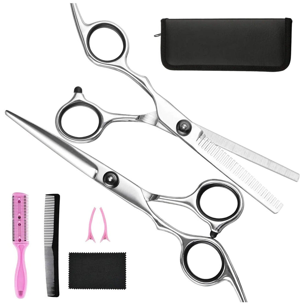 Hair Cutting Scissors Set with Thinning Shears and Styling Combs, 7-Piece  Kit