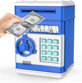 Electronic Piggy Bank for Kids with Auto Bill Intake and Dual Lock, Bilingual Audio