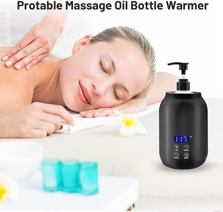 Electric Massage Oil Warmer with 360 Degree Heating and Digital Temperature  Control