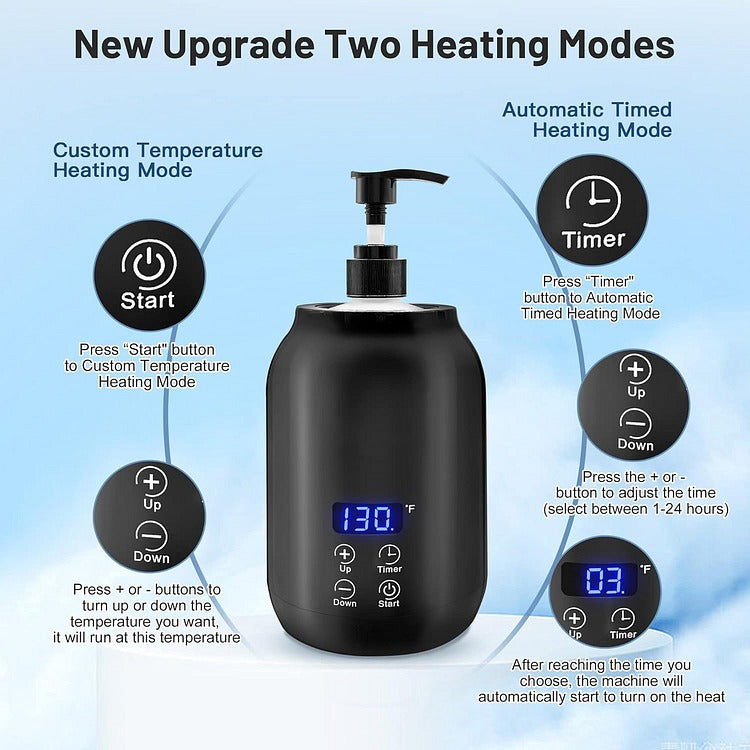 Electric Massage Oil Warmer with 360 Degree Heating and Digital Temperature  Control