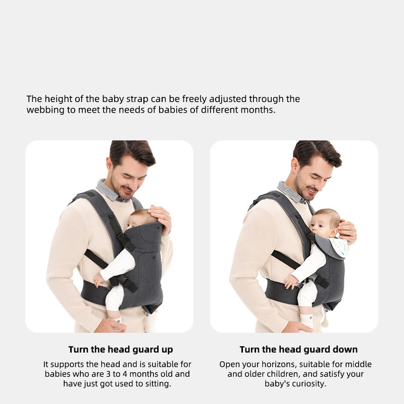 Adjustable Baby Wrap Carrier with M-Position Leg Support and Three Carry Positions, Birth to 36 Months