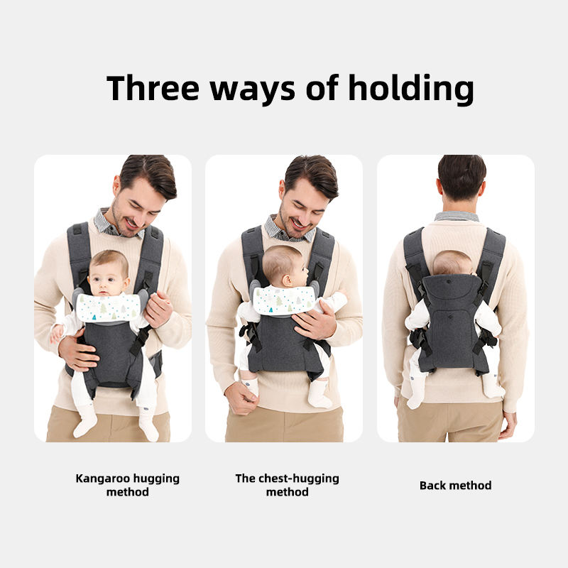 Adjustable Baby Wrap Carrier with M-Position Leg Support and Three Carry Positions, Birth to 36 Months