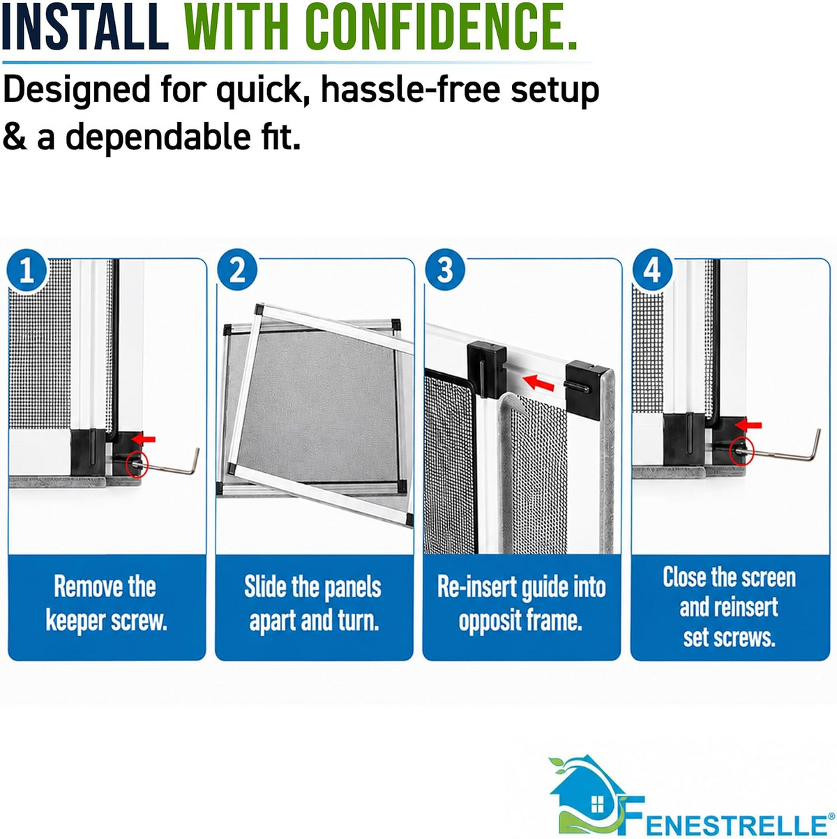 Expandable Window Screen with Fiberglass Mesh and Felt Seal