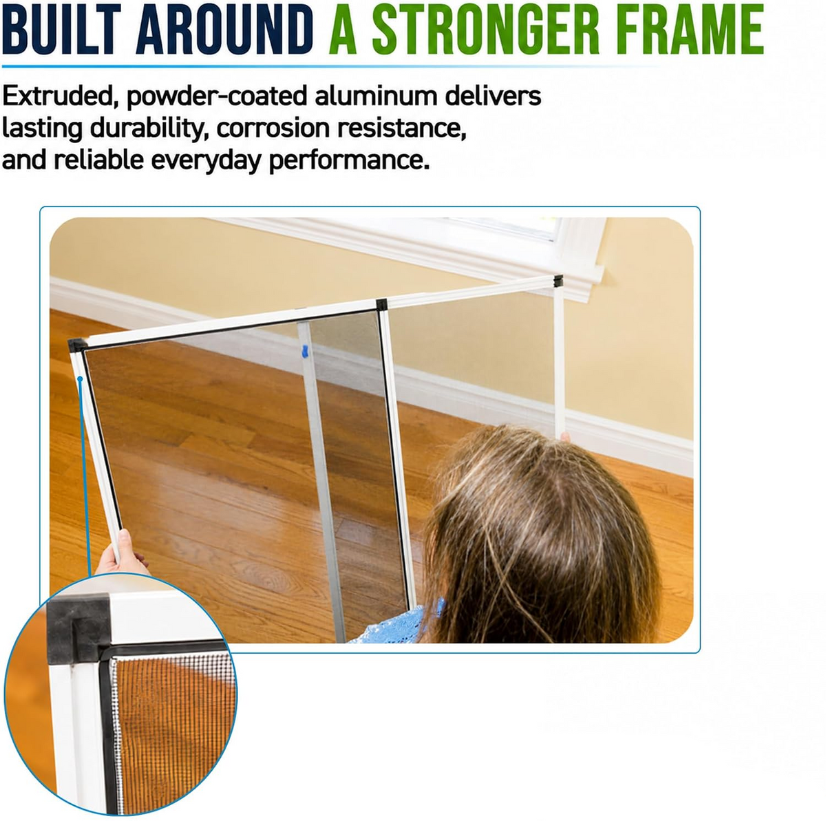 Expandable Window Screen with Fiberglass Mesh and Felt Seal