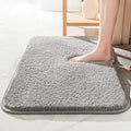 Bathroom Rug with Rubber Grip Backing and Thick Absorbent  Pile