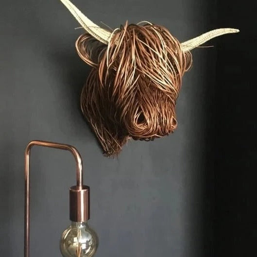 Highland Cattle Wall Sculpture with Hand Finished Textures, 24.8 x 20.9 Inches