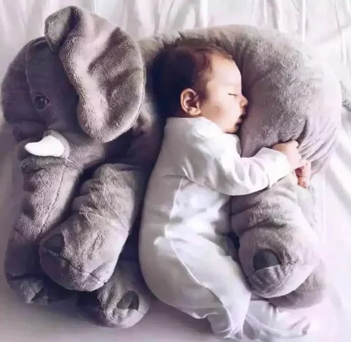 Elephant Plush Pillow with Ultra-Soft Fill and Reinforced Seams, for Nursery Gift