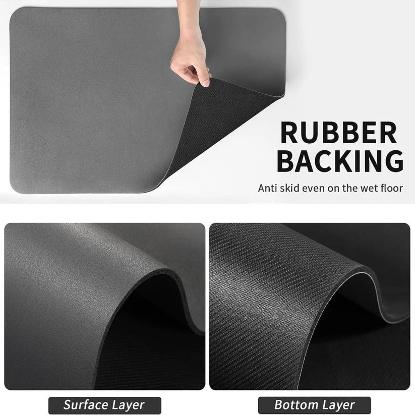 Absorbent Dish Drying Mat with Porous Microfiber and Fast  Evaporation