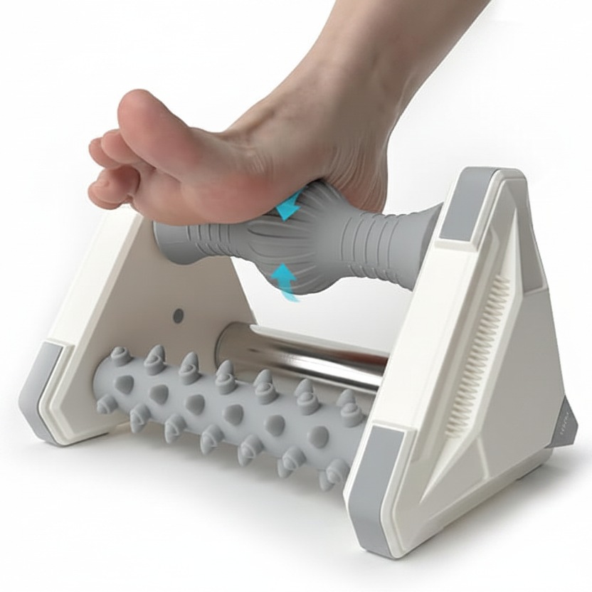 Foot Stretcher Rocker with Arch Massage Ridges and Textured Grip