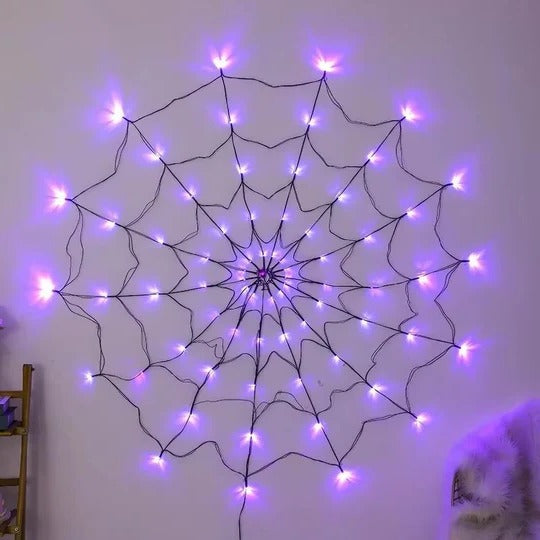 Halloween Spider Web Lights for Outdoor and Indoor Decorative Display
