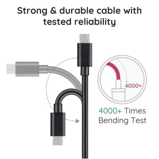 10-Foot Micro USB Charging and Data Transfer Cable for Extended Reach Use