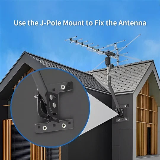 Extra Range Digital Outdoor HD TV Antenna with 360-Degree Motorized Signal Direction
