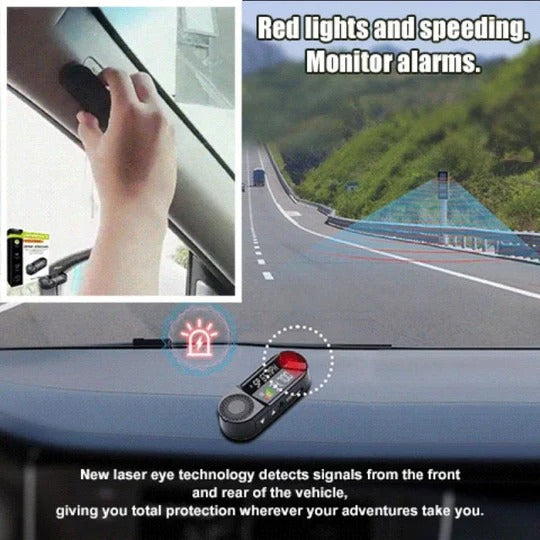Compact Solar-Powered Radar Warning Device for Vehicles and Bicycles