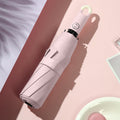 Button Activated Umbrella with 360 Degree Rotating Handle and Hook Storage  Design