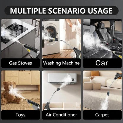 Handheld Steam Cleaner with 4.5 Bar Pressure and 5 Brush Attachments, 6 Speed  Levels