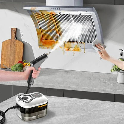 Handheld Steam Cleaner with 4.5 Bar Pressure and 5 Brush Attachments, 6 Speed  Levels