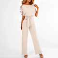 Fitted Jumpsuit with Cotton Polyester Blend and Machine Washable Care