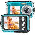4K 64MP Underwater Digital Camera, Waterproof Camera for Swimming, Snorkeling and Diving