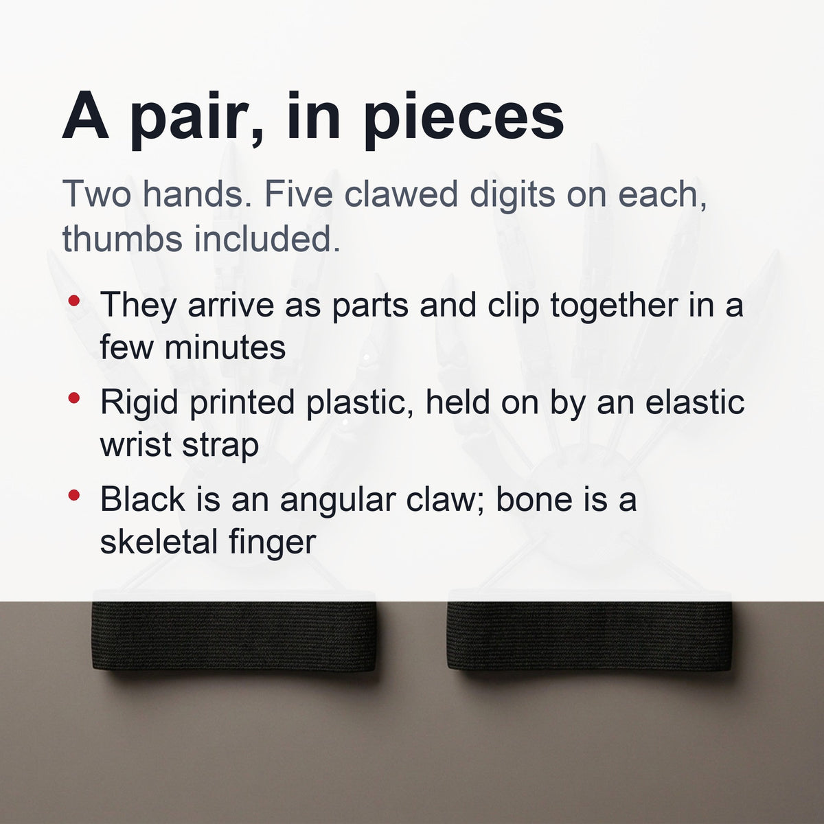 Articulated Skeleton Finger Extensions with Flexible Moving Joints for Halloween Cosplay