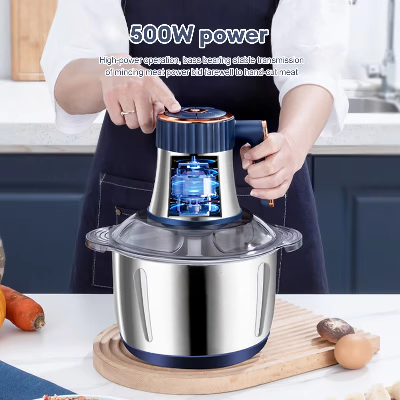 Electric Meat Grinder with 500W Motor and Five Speed Settings, 5 Liter Capacity