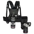 Camera Chest Harness with Dual Mount and Side Holster for Hands-Free  Carrying