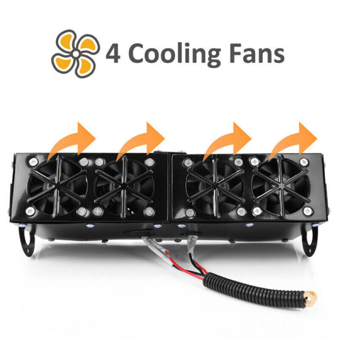 12V Car Heater with 500W Output and Dual Independent Switches, Four Vents