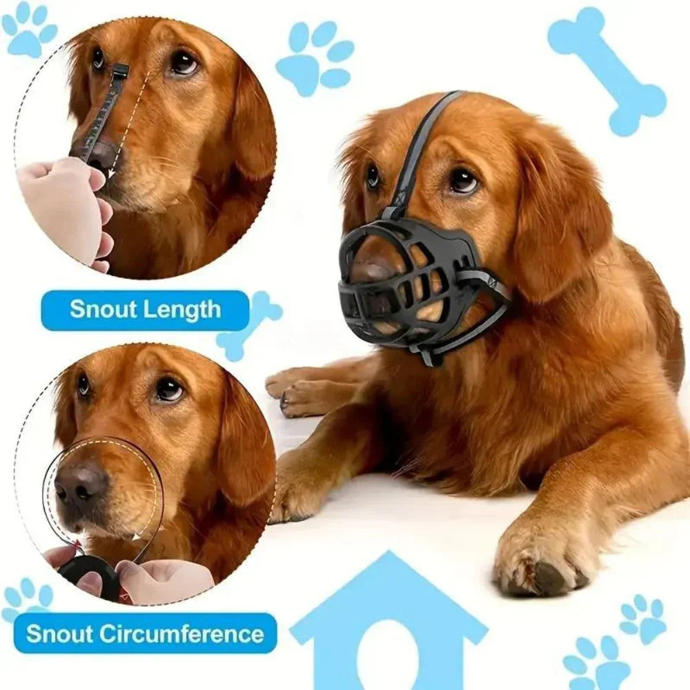 Dog Muzzle with Adjustable Head and Jaw Straps for Reactive  Behavior